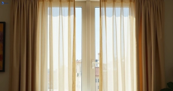 Dull dusty drapes in north-wollongong-nsw before professional cleaning